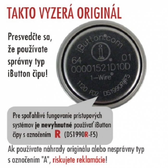 Kontrola vstupu iButton RYS DEK dotykový elktronický klíč čip DALLAS pro sestavu klíčenka