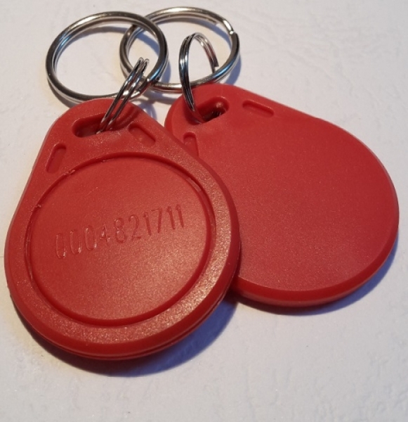 Kontrola vstupu RFID BES bezdotykový elektronický čip klíčenka 13.56 MHz, kovový kroužek, barva