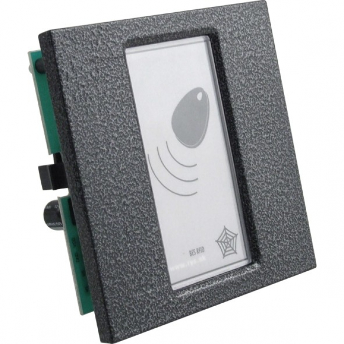Kontrola vstupu RFID BES KARAT bezdotykový elektronický klíč čtečka 125 kHz modul tlačítkové tablo TESLA, barva antika stříbrná