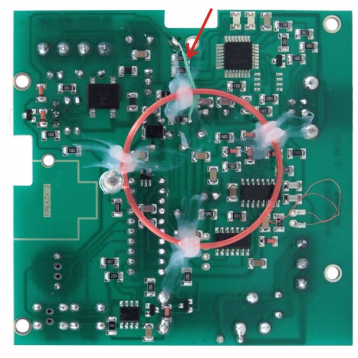 Kontrola vstupu RFID RYS BES RAK bezdotykový elktronický klíč deska plošného spoje, konektor pro další čtečku