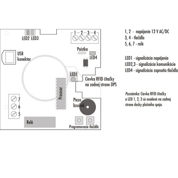 Kontrola vstupu RFID RYS BES RAK bezdotykový elektronický klíč modul tlačítkové tablo TESLA, barva antika měděná